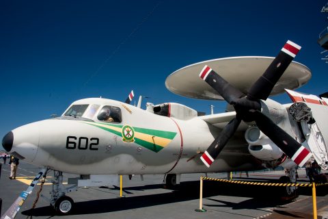 E-2 Hawkeye, USS Midway, San Diego, California