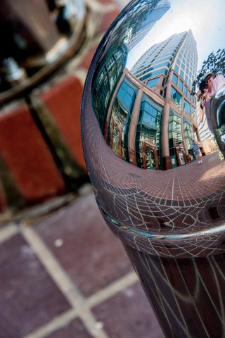 San Diego downtown reflections, California