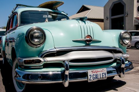 Vintage car, Morro Bay, California