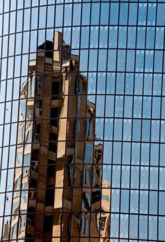 Reflections downtown Los Angeles, CA