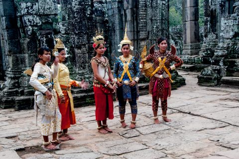 Dance troupe, Baphuon temple, Angkor Wat