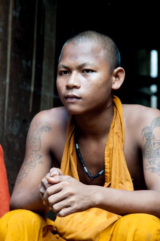 Monk at Temple near Siem Reap