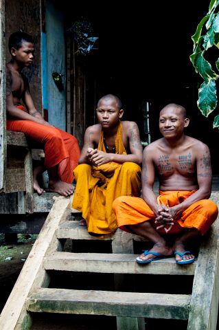 Monks at Temple near Siem Reap