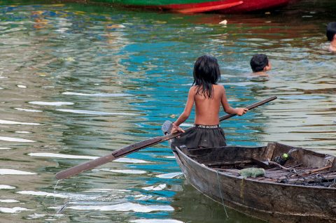 Floating village, Tonle Sap Lake, near Siem Reap