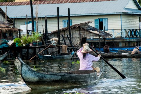 Floating village, Tonle Sap Lake, near Siem Reap