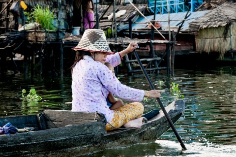Floating village, Tonle Sap Lake, near Siem Reap