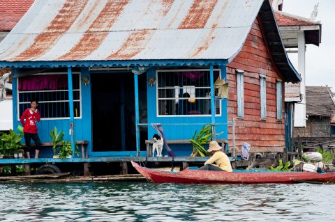 Floating village, Tonle Sap Lake, near Siem Reap