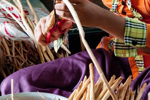 Water hyacinth weaving, Tonle Sap lake