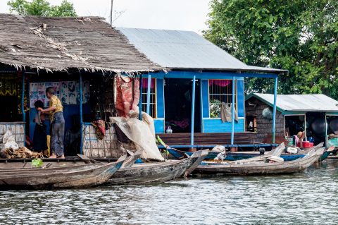 Floating village, Tonle Sap Lake, near Siem Reap