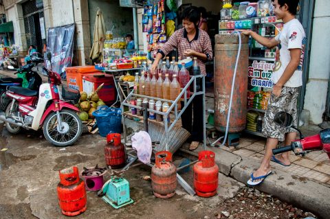 Petrol for sale, Battambang