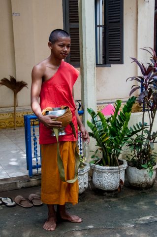 Monk at temple, Battambang