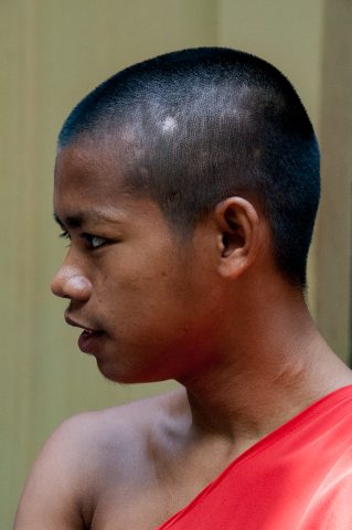 Monk at temple, Battambang