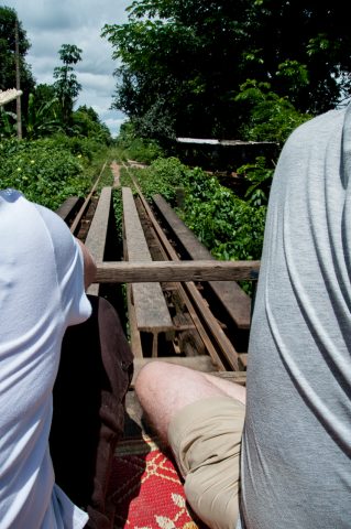 Riding the Bamboo train, Battambang