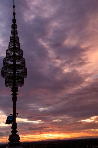 Udong pagodas at sunset