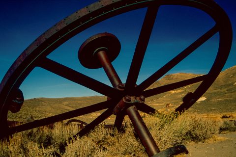 Mine wheel, Bodie Ghost Town, Cal (1999)
