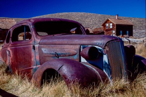 Old car, Bodie Ghost Town, Cal (1999)