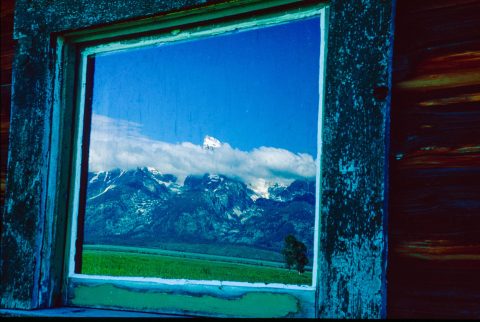 Grand Tetons reflection, Mormon Row, Wyoming (2000)