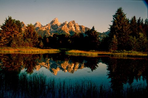 Grand Tetons from Schwabacher Landing, Wyoming (2000)