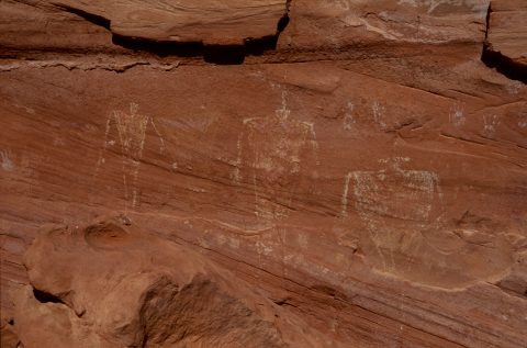 Navajo cliff paintings, Monument Valley, Utah (2004)