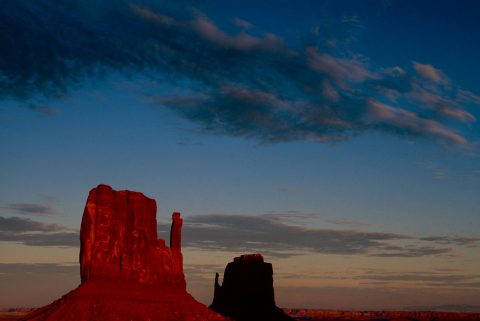 The Mittens at sunset, Monument Valley, Utah (2004)