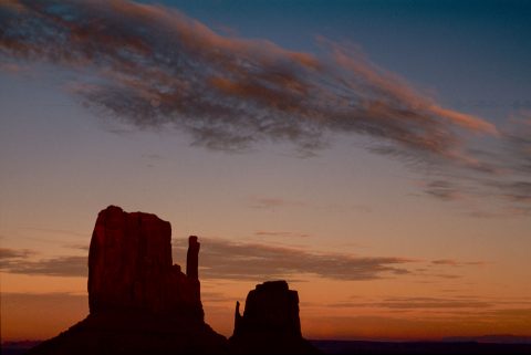 The Mittens at sunset, Monument Valley, Utah (2004)