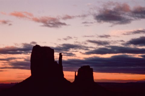 The Mittens at sunset, Monument Valley, Utah (2004)
