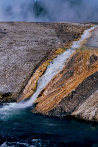 Overflow from Excelsior Geyser, Midway Basin, Yellowstone WY (20